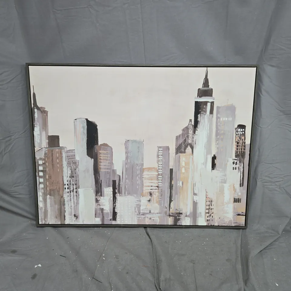 CITY SCAPE FRAMED PRINT (60X80CM) - COLLECTION ONLY