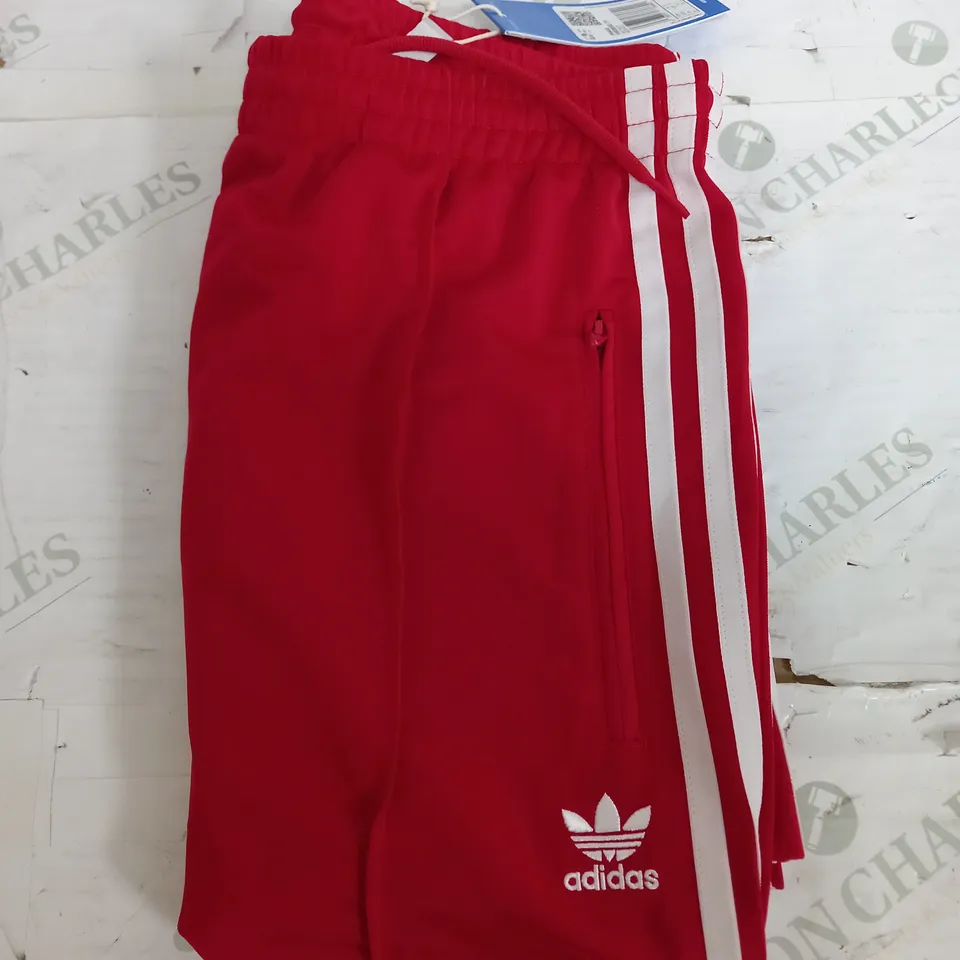 ADIDAS FIREBIRD RED TRACKSUIT PANTS  - SMALL