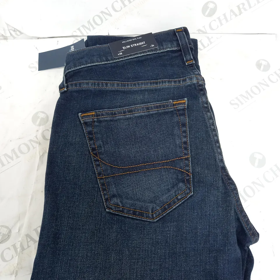HOLISTER EPIC FLEX SLIM STRAIGHT LEG DEMIN JEANS - W28 L34