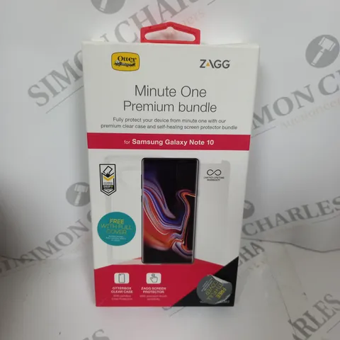1 MINUTE ONE PREMIUM BUNDLE OF CLEAR CASE AND SELF HEALING SCEEN PROTECTOR FOR SAMSUNG GALAXY NOTE 10
