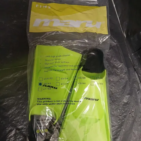 Maru Training Fins Neon Lime/Black - 39/40