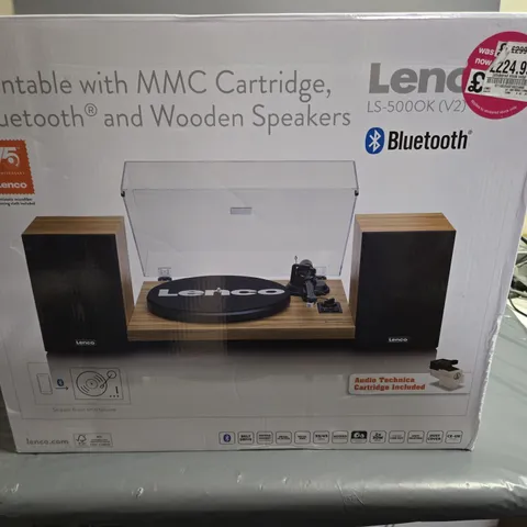TURNTABLE WITH MMC CARTRIDGE, BLUETOOTH AND WOODEN SPEAKERS
