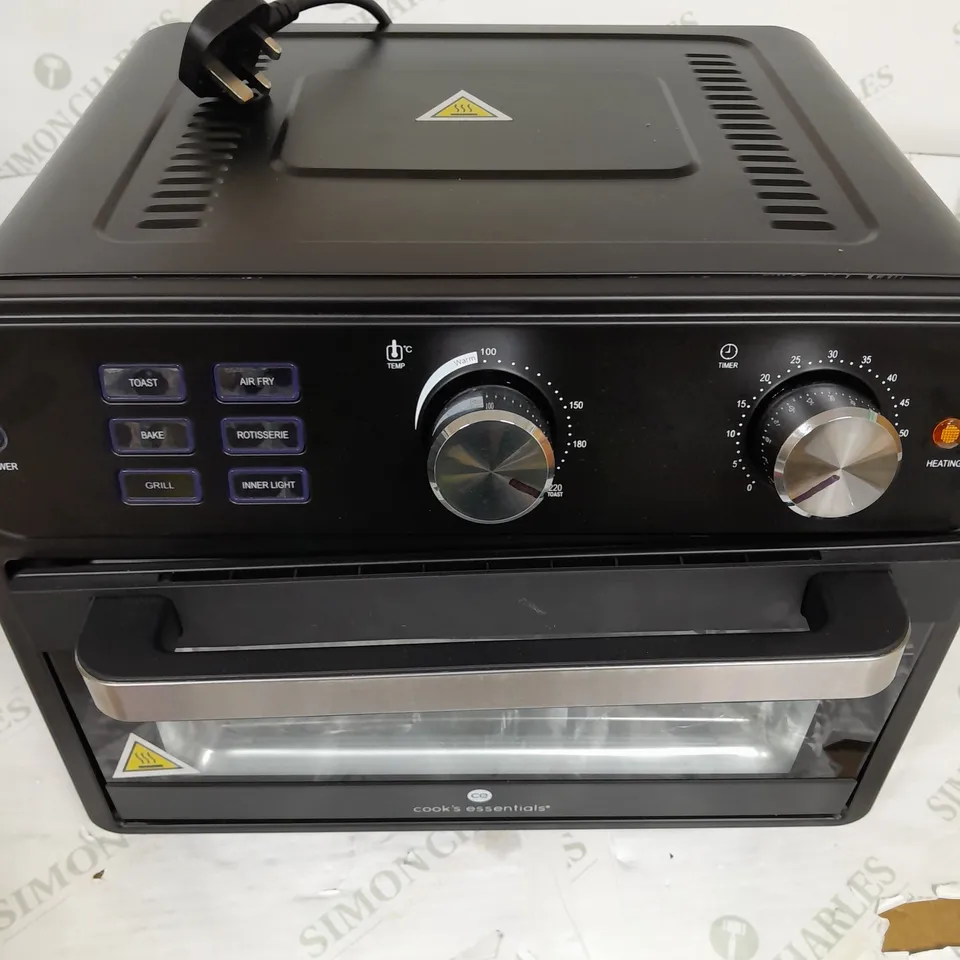 COOK'S ESSENTIAL 21-LITRE AIRFRYER OVEN IN BLACK