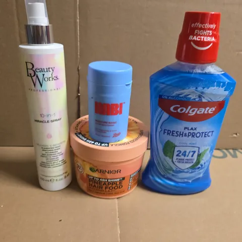 APPROXIMATELY 15 ASSORTED HEALTH & BEAUTY PRODUCTS TO INCLUDE BEAUTY WORKS , COLGATE AND HABI