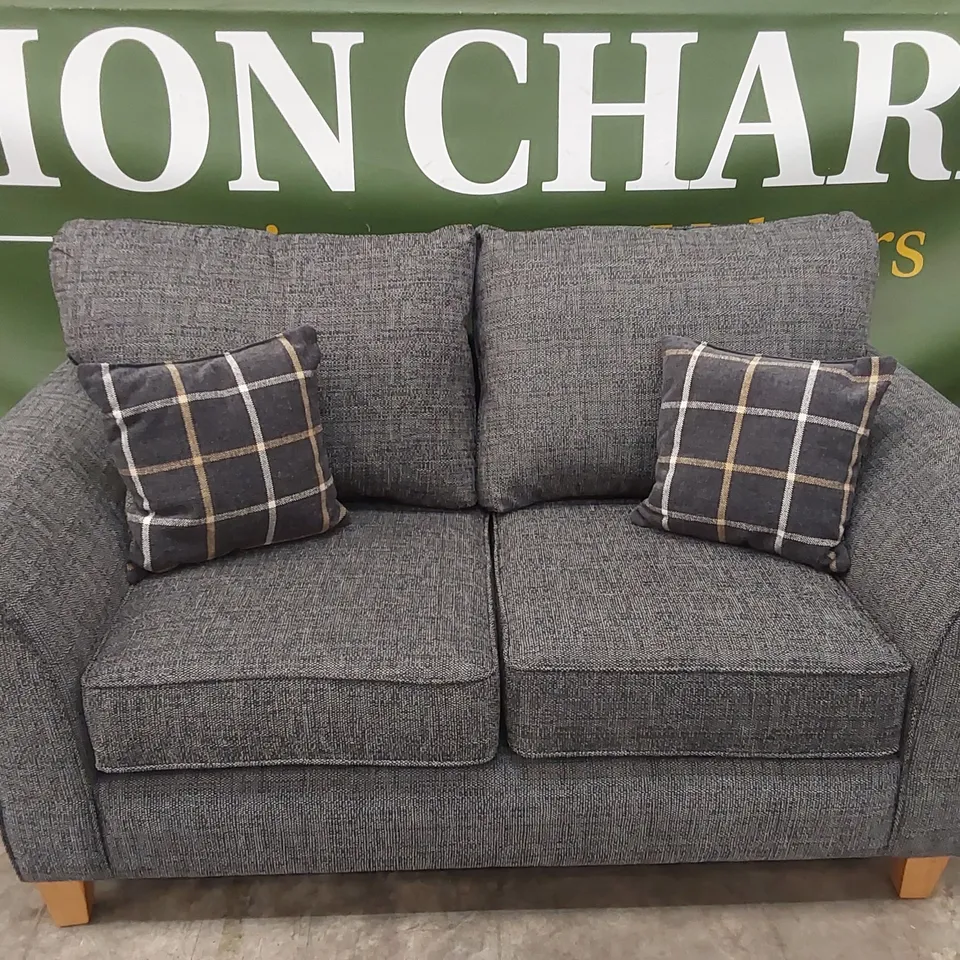 ALSOP 2 SEATER FABRIC SOFA - CHARCOAL  RRP £779