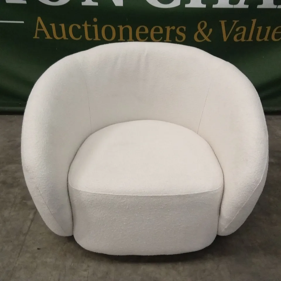 ROUNDI BOUCLE ARMCHAIR - CREAM WHITE