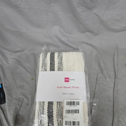 VERY HOME VIOLA WOVEN THROW - 100% COTTON