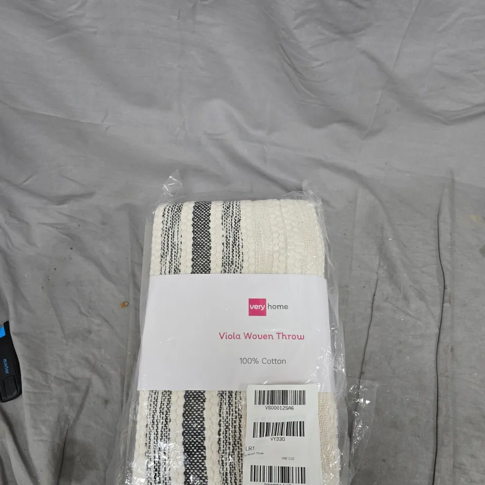 VERY HOME VIOLA WOVEN THROW - 100% COTTON