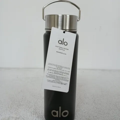 ALO WATER BOTTLE – BLACK STAINLESS STEEL