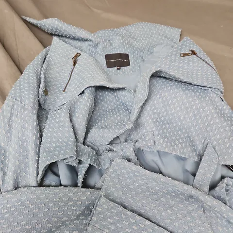 SIXTEEN NINETY TWO DENIM JACKET – LIGHT BLUE WITH WHITE DOT PATTERN (M/L)