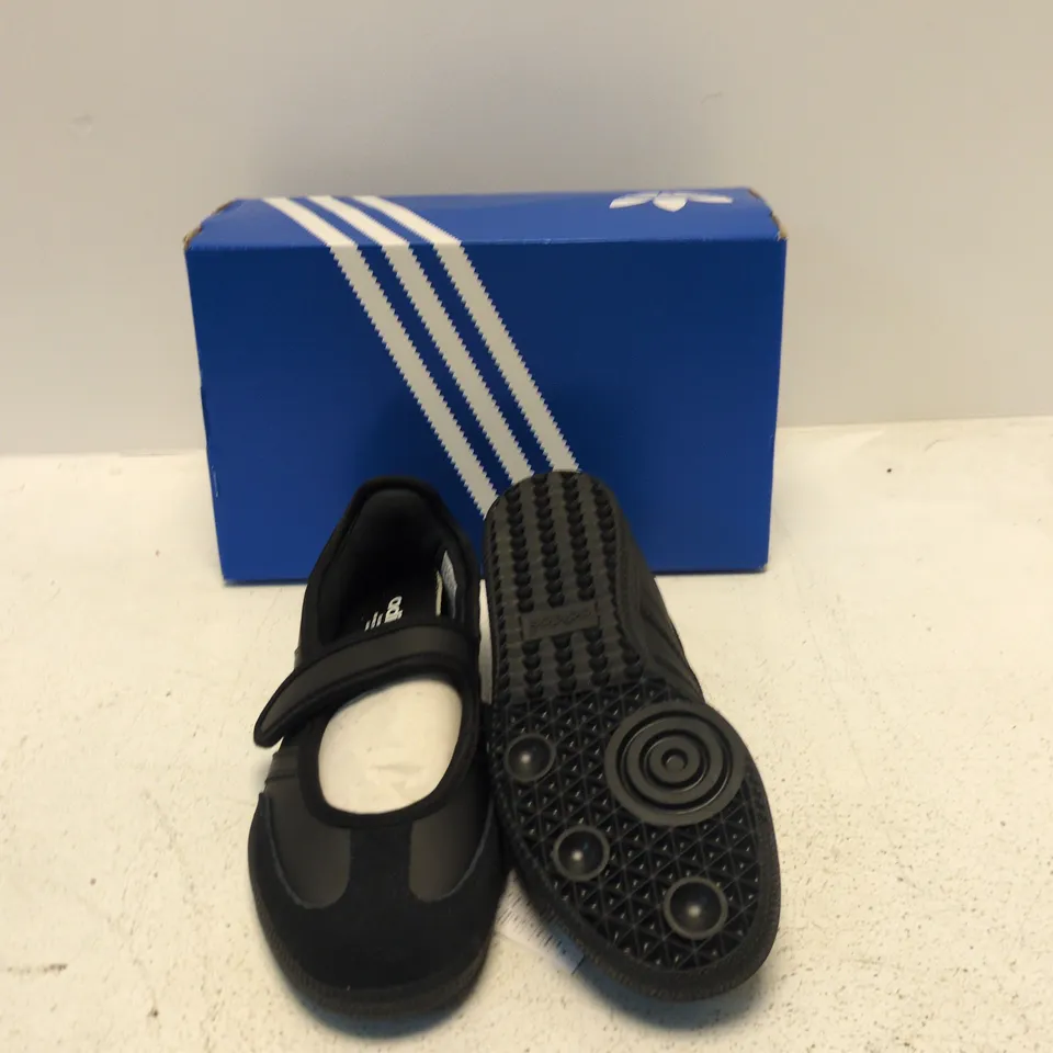 ADIDAS SAMBA SHOES – BLACK, VELCRO STRAP (UK 3.5)