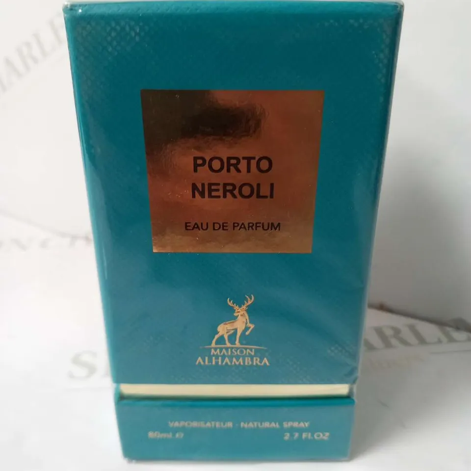 BOXED AND SEALED PORTO NEROLI EAU DE PARFUM MAISON ALHAMBRA 80ML