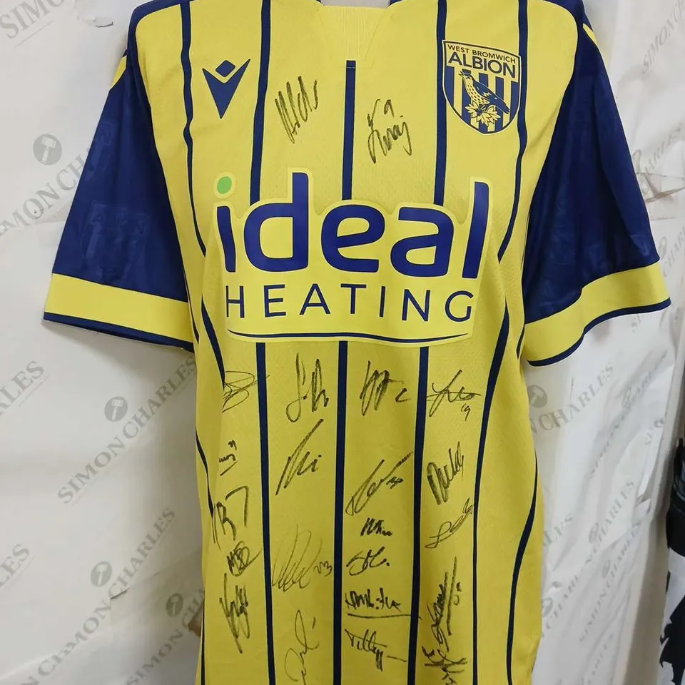 SIGNED MACRON WEST BROM AWAY (YELLOW) 24/25 JERSEY - LARGE