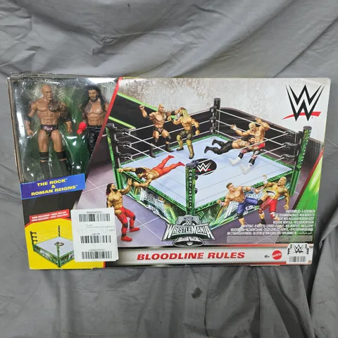 WWE WRESTLEMANIA BLOODLINE RULES RING PLAYSET β BOXED WITH FIGURES