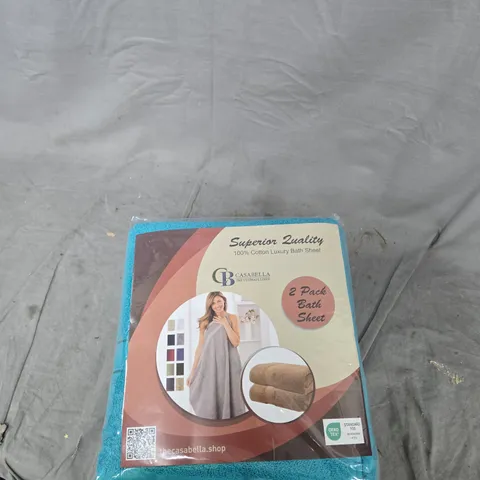 CASABELLA 2 PACK BATH SHEETS – 100% COTTON LUXURY
