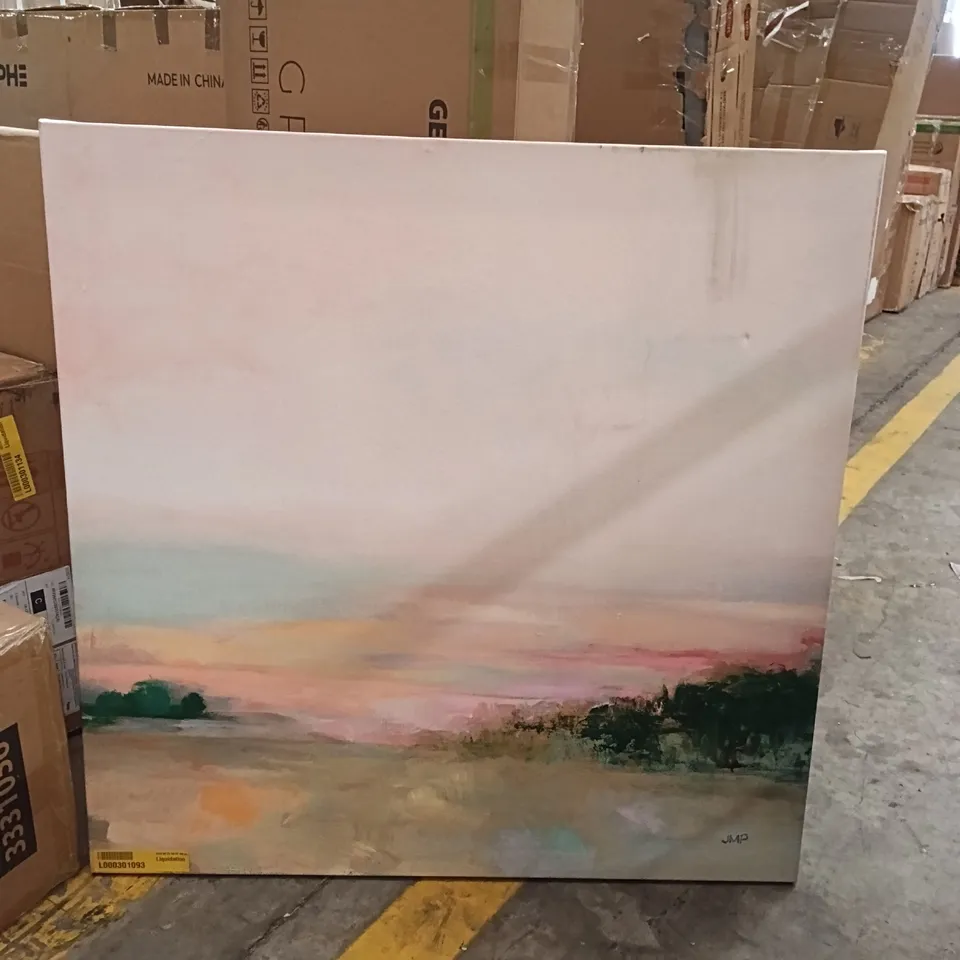 PRINTED CANVAS WALL ART, WOOD FRAME