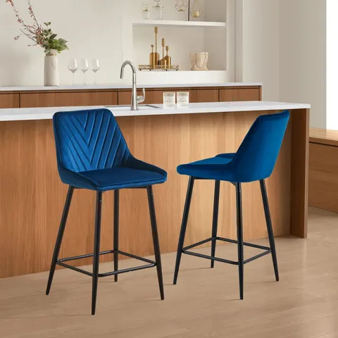 BOXED LOURDES BAR STOOL [SET OF 2] IN BLUE