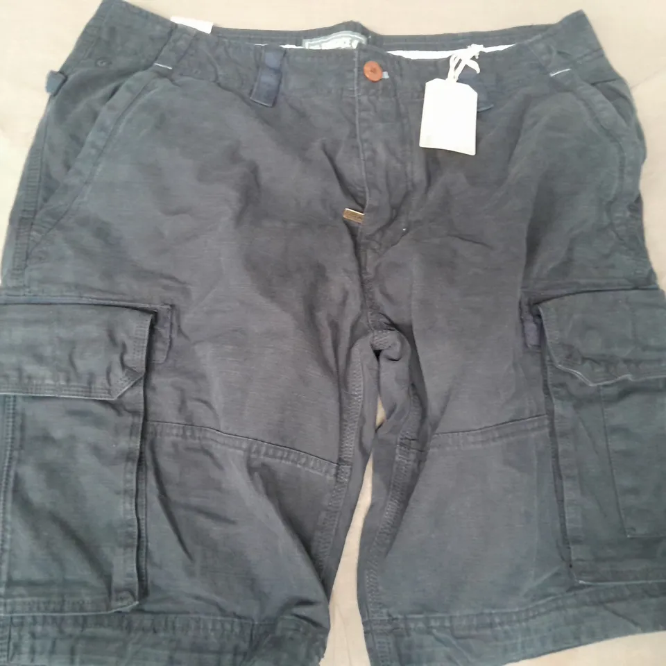 FATFACE BREAKYARD ORGANIC CARGO SHORTS IN NAVY SIZE 36