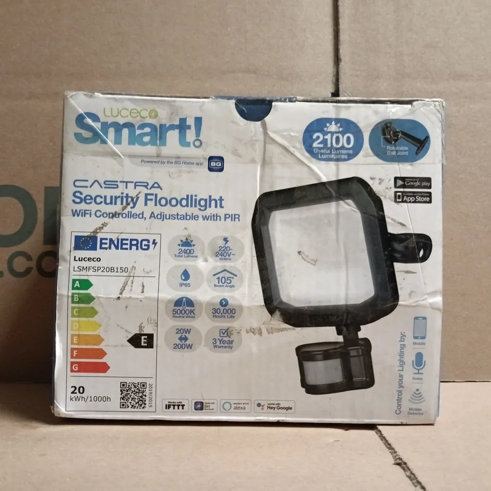 BOXED LUCECO SMART! ASTRA SECURITY FLOODLIGHT WITH PIR – WIFI CONTROLLED