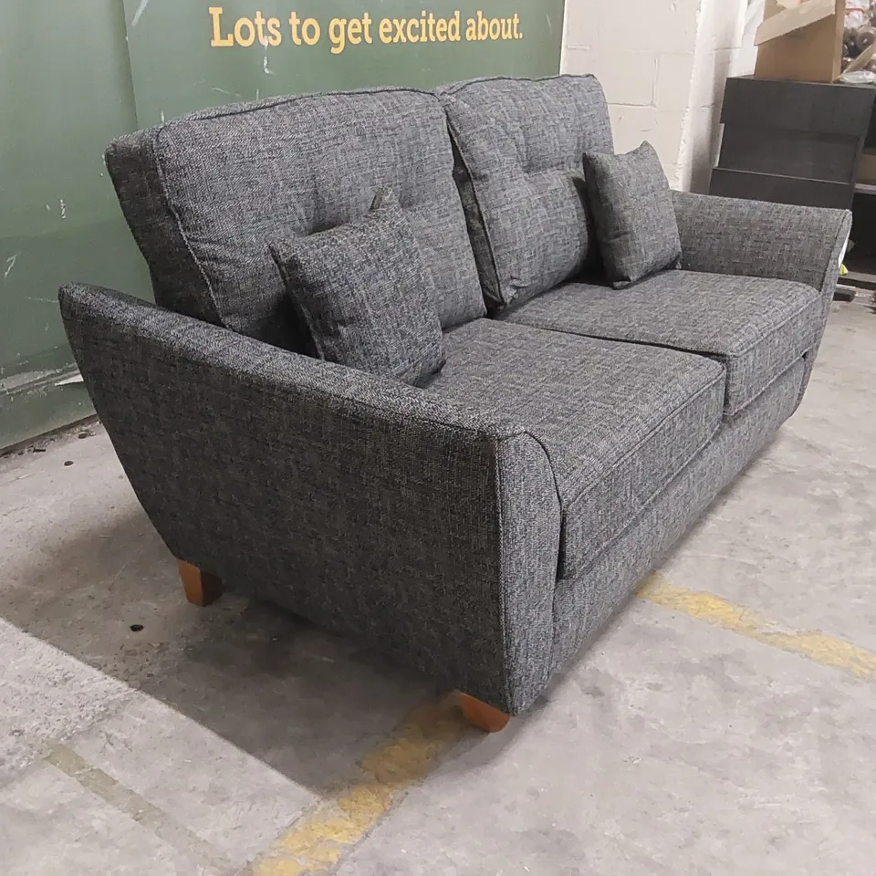 HALSTOW 2 SEATER HIGH BACK FABRIC SOFA 