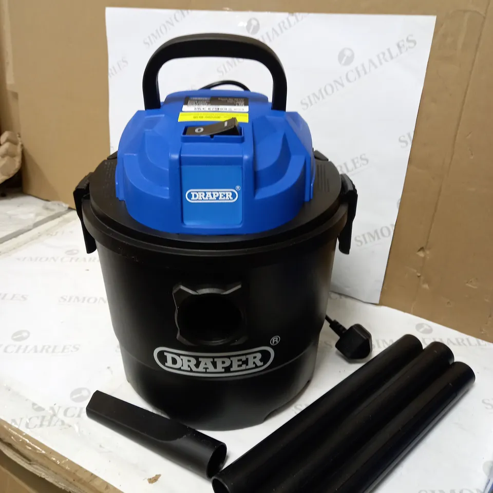 DRAPER 90107 230V 1250W 15L WET AND DRY VACUUM CLEANER