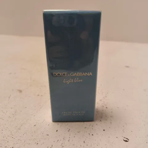 BOXED AND SEALED DOLCE & GABBANA LIGHT BLUE EAU DE TOILETTE - SIZE 50ML
