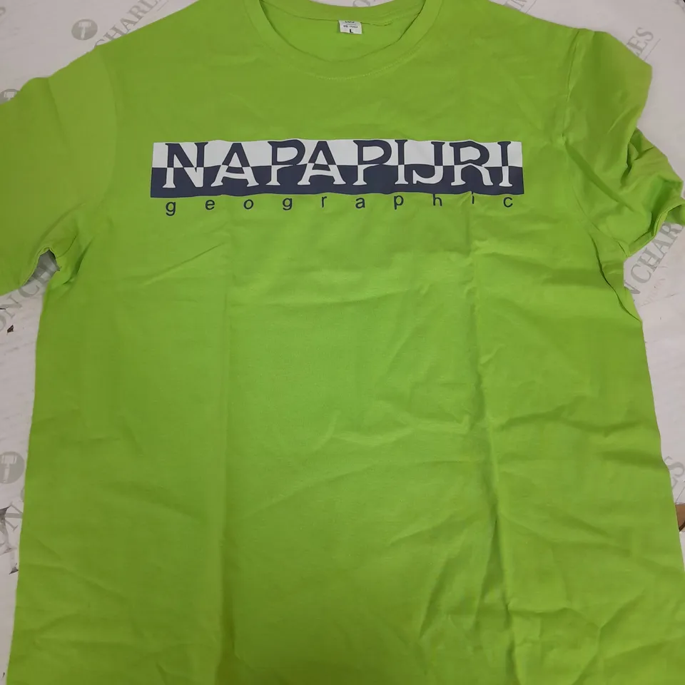 KY NAPAPIJRI LIME GREEN T-SHIRT - LARGE