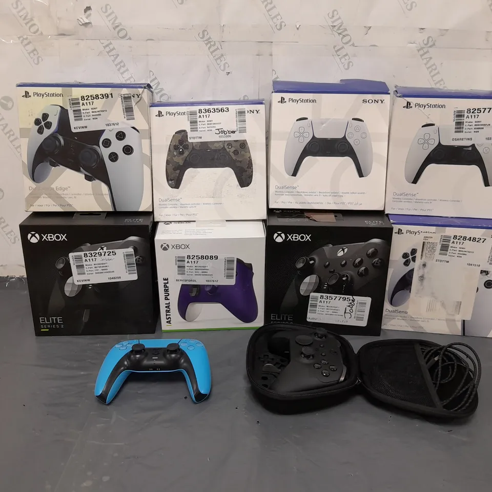 10 ASSORTED GAMING CONTROLLERS TO INCLUDE PLAYSTATION AND XBOX