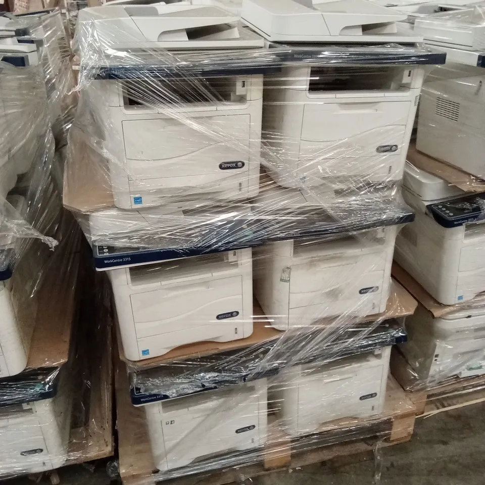 PALLET TO CONTAIN A LARGE ASSORTMENT OF XEROX PRINTERS