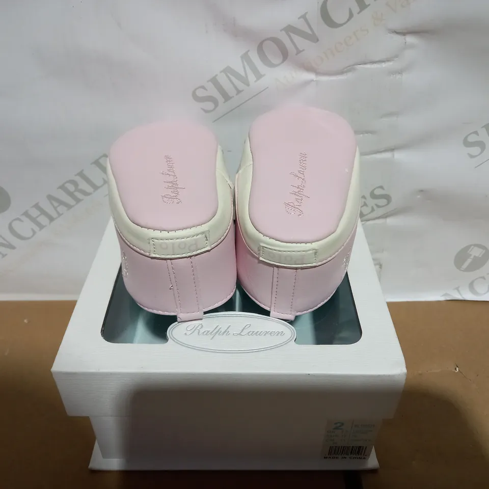BOXED PAIR OF RALPH LAUREN BABY SHOES SIZE 1.5