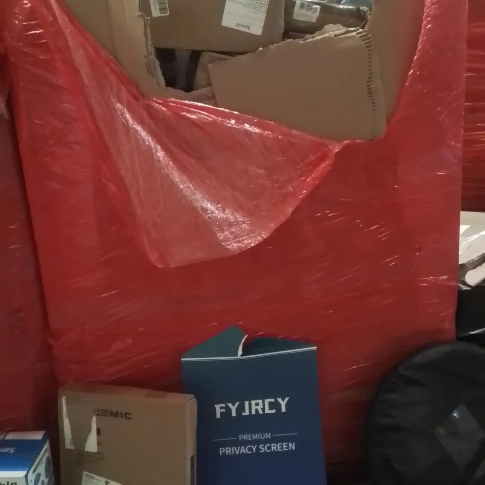 PALLET OF ASSORTED HOUSEHOLD GOODS AND PRODUCTS TO INCLUDE;POPUP TENT,TOILET SEAT,PRIVACY SCREEN 