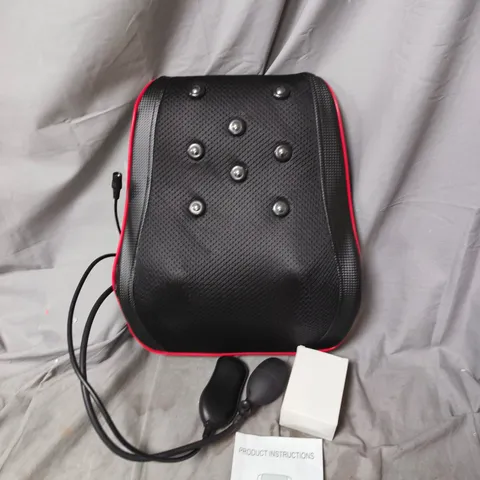 BLACK MASSAGE SEAT CUSHION WITH CONTROLLER – POWER CORD INCLUDED 