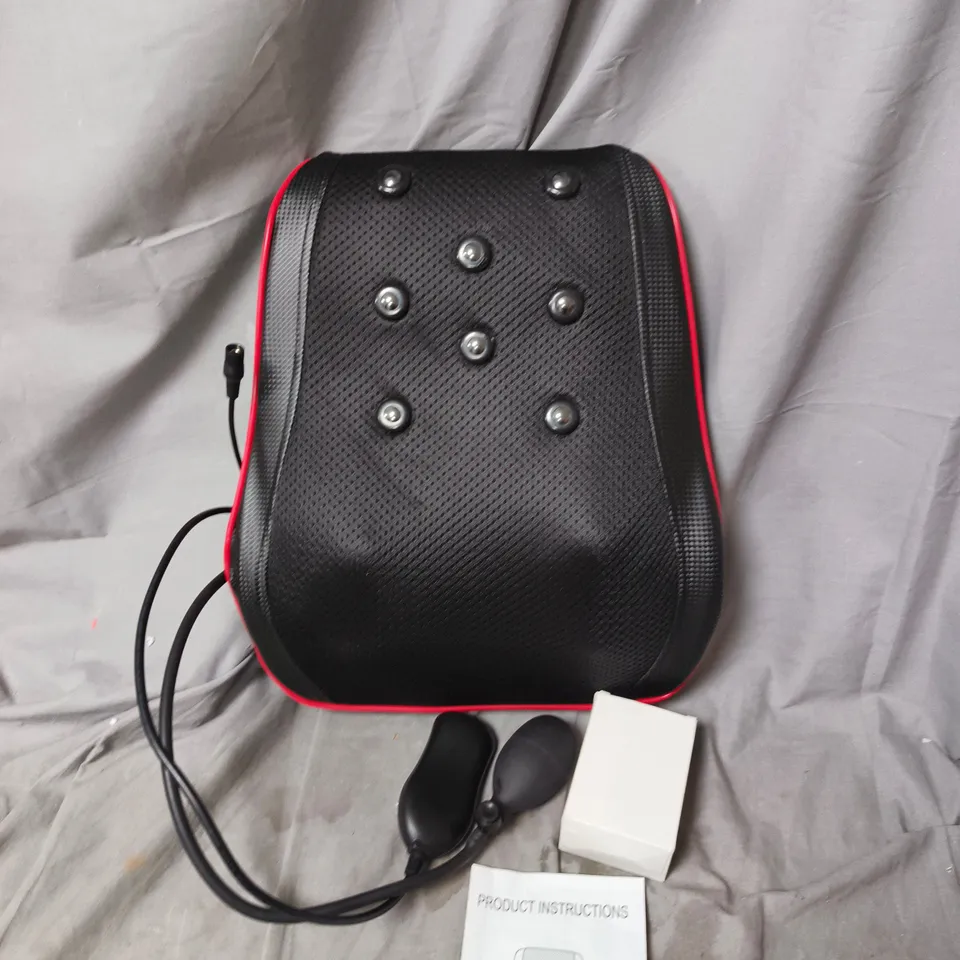 BLACK MASSAGE SEAT CUSHION WITH CONTROLLER – POWER CORD INCLUDED 