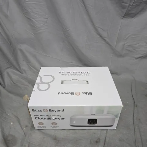 BLISS & BEYOND MINI PORTABLE FOLDING CLOTHES DRYER – BOXED