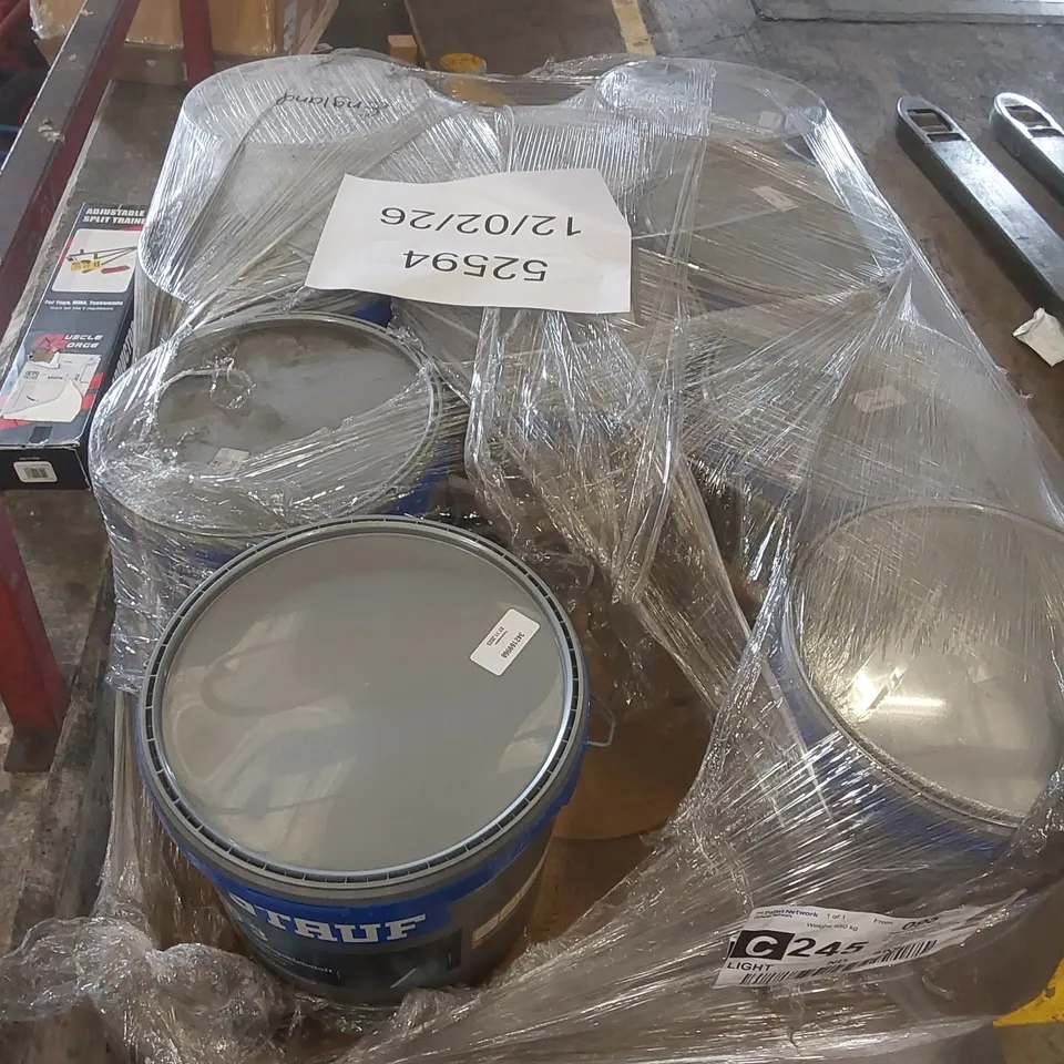 PALLET CONTAINING APPROXIMATELY 38x 14KG STRAUF DISPERSION BASED ADHESIVE