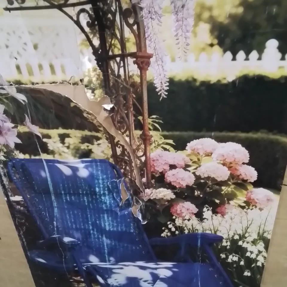 BOXED KEPLIN PACK OF 2 QUILTED PADDED GRAVITY CHAIRS NAVY