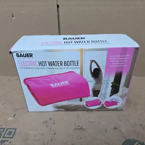 BOXED BAUER ELECTRIC HOT WATER BOTTLE IN PINK