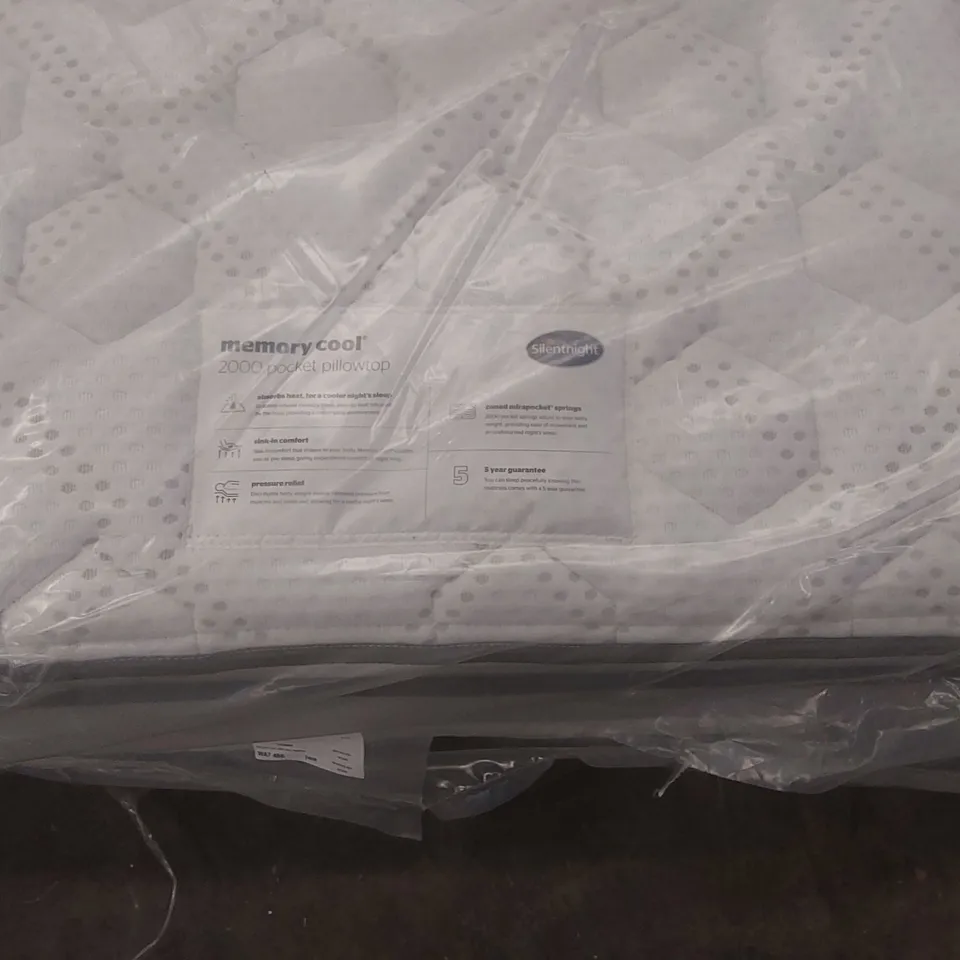 QUALITY BAGGED SILENTNIGHT MEMORY COOL 2000 POCKET PILLOWTOP 5' KING SIZE MATTRESS