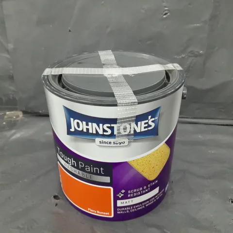 SEALED JOHNSTONE'S WASHABLE TOUGH PAINT - 2.5L - FIERY SUNSET 