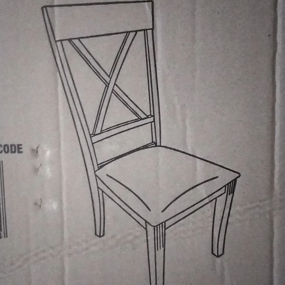 BOXED DAVENPORT EXTENDING DINING TABLE IVORY/OAK WITH 6 DINING CHAIRS IN WHITE IVORY -4 BOXES 