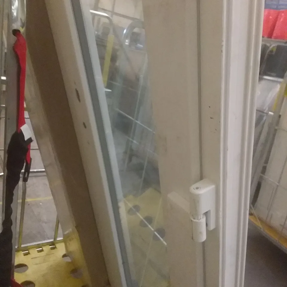 UPVC DOUBLE PATIO DOOR WHITE WITH GLASS PANES 