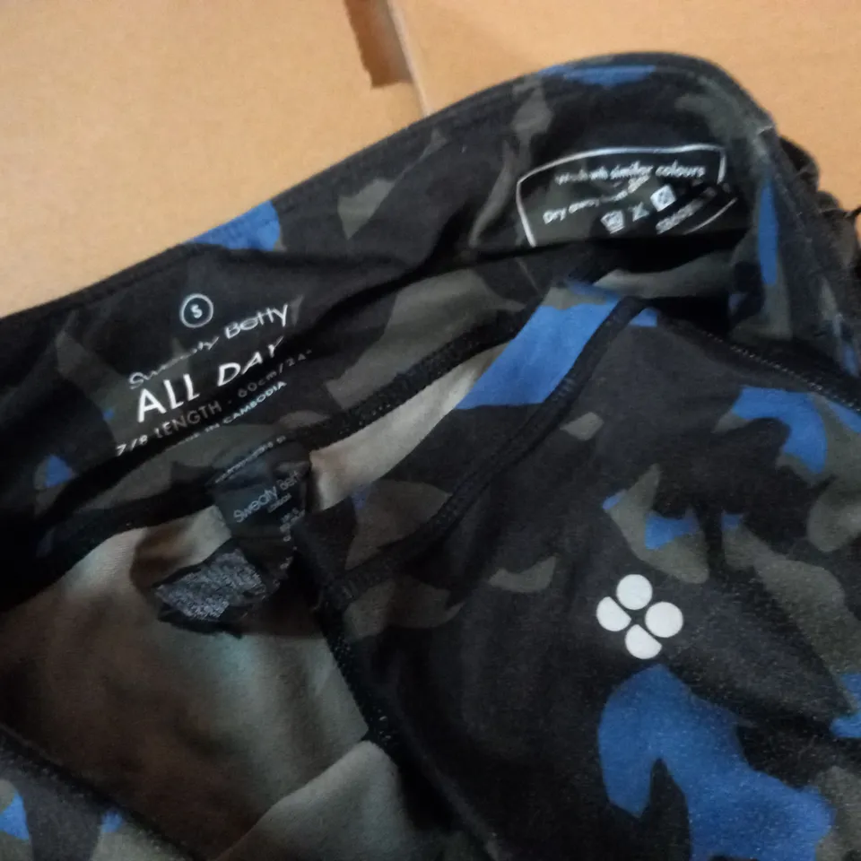SWEATY BETTY ALL DAY 7/8 LENGTH 60CM CAMO LEGGINGS - S