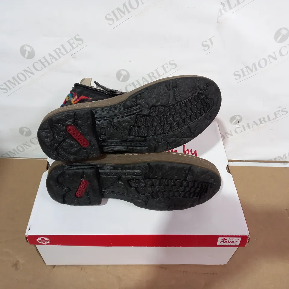 BOXED PAIR OF RIEKER BOOTS- SIZE 36