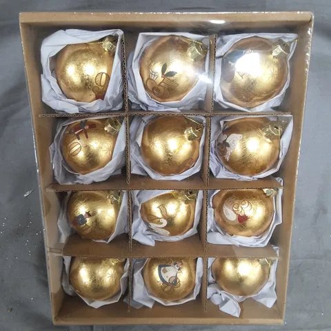 LOT OF 4 12-PACKS OF GISELA GRAHAM GOLD BAUBLES