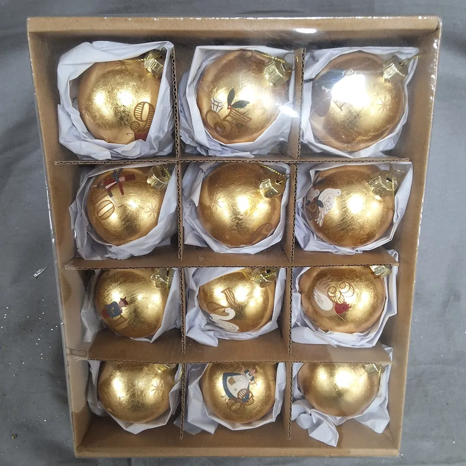 LOT OF 4 12-PACKS OF GISELA GRAHAM GOLD BAUBLES