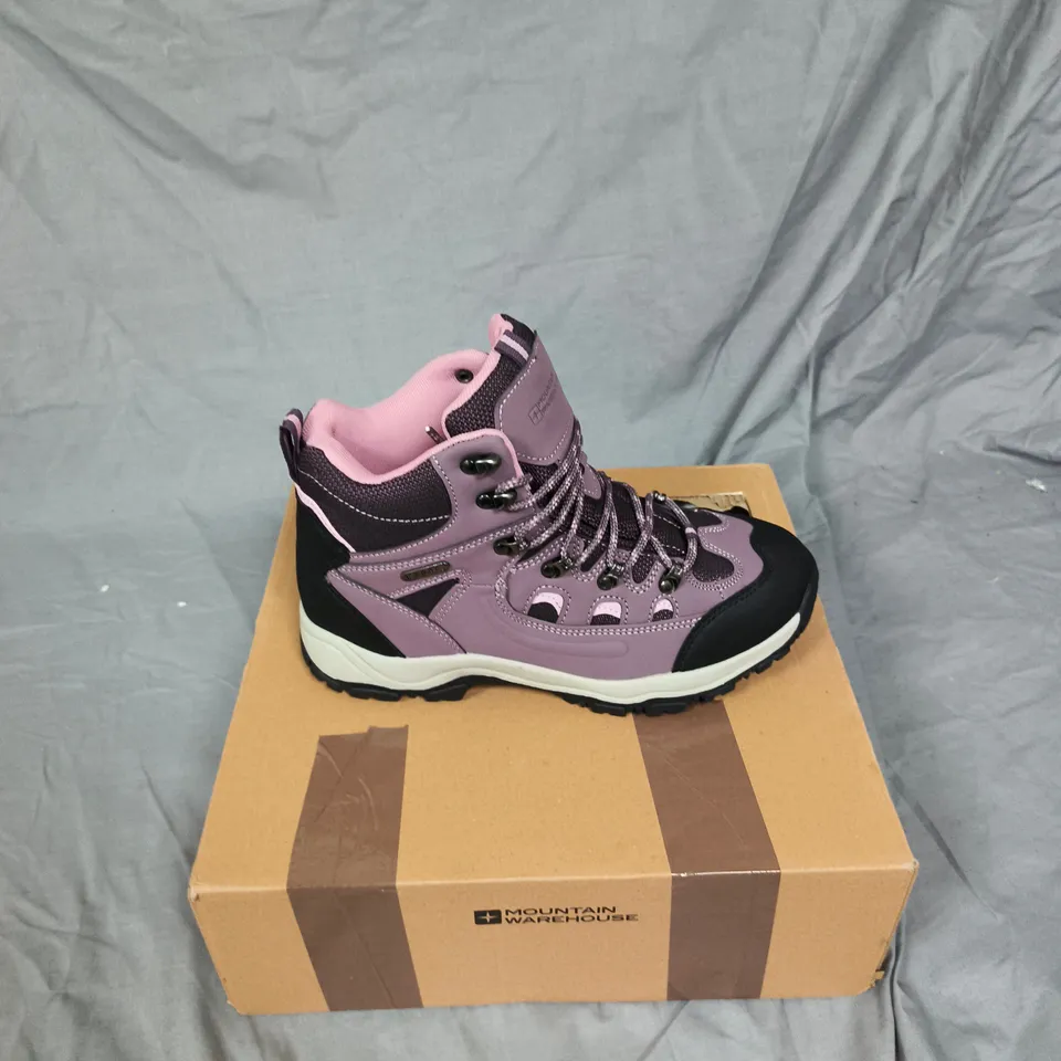 BOXED MOUNTAIN WAREHOUSE ADVENTURER WOMEN'S WATERPROOF WALKING BOOT – LILAC, UK 6.5