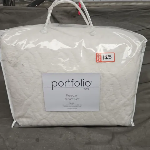 PORTFOLIO FLEECE DUVET SET - KING 
