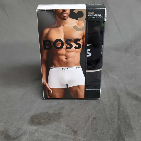BOSS 3 X BOXER TRUNK COTTON STRETCH – MEN'S UNDERWEAR (BOXED)