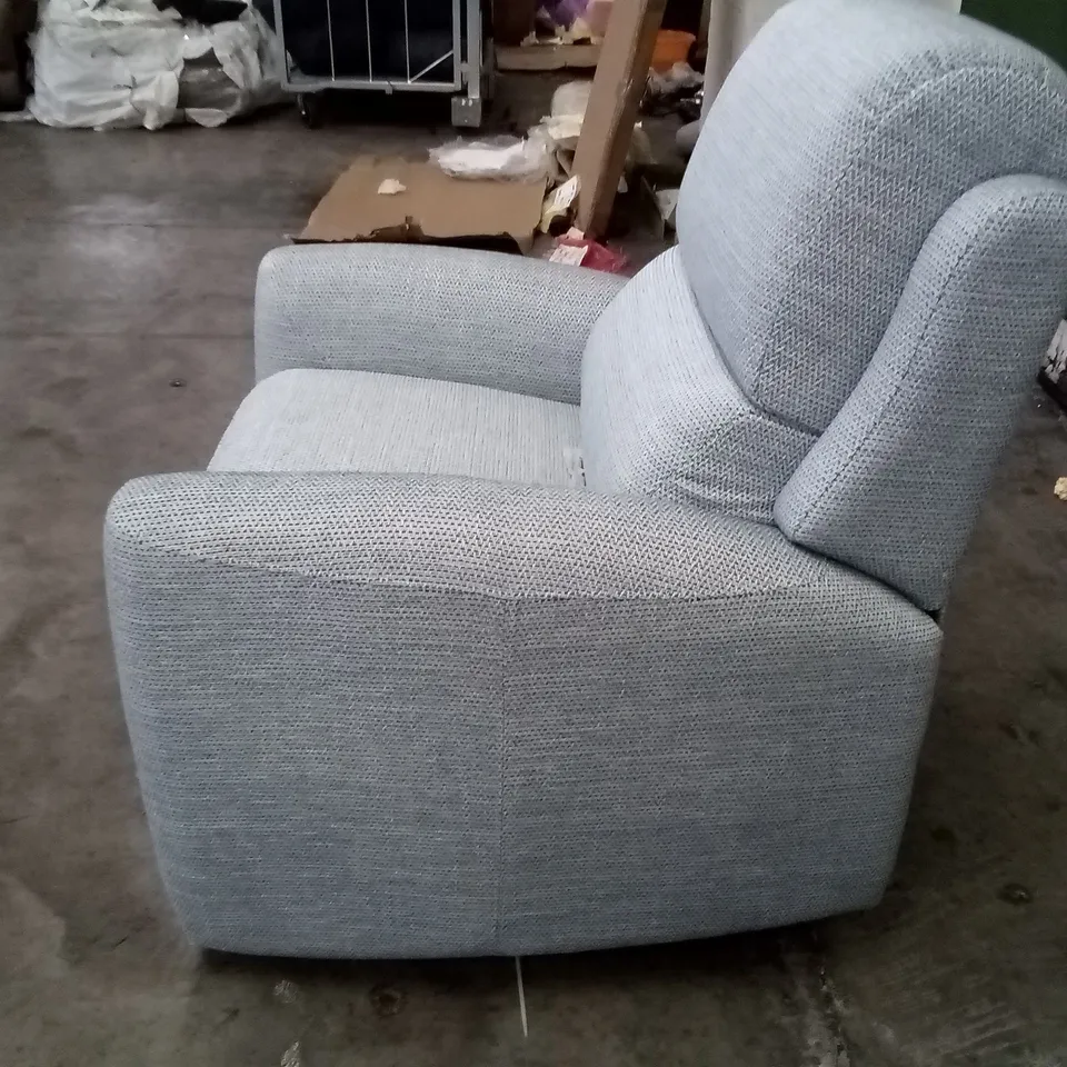 DESIGNER G PLAN HAMILTON MANUAL RECLINER CHAIR - DOMASO SKY FABRIC 