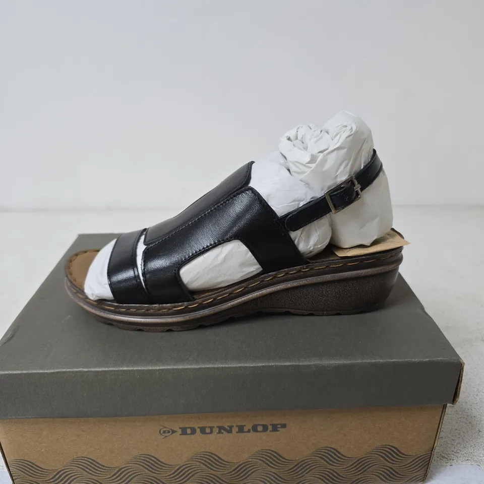 BOXED DUNLOP BLAIR SANDAL SHOES, BLACK - UK SIZE 5